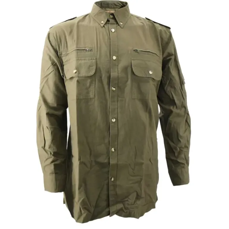 Chemise Authentic respirante multipoches coton kaki S à 3XL