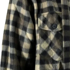 Chemise chasse chaude à carreaux 2 poches polyester kaki M à 3XL