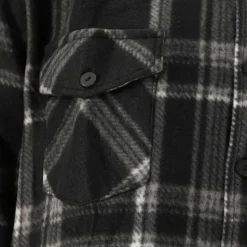 Chemise chaude homme à carreaux polyester grise M à 3XL