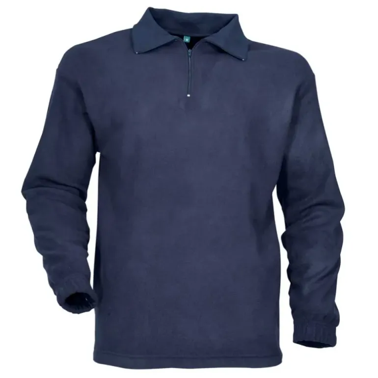 Chemise F1 polaire marine 100% polyester 220g/m2 col zippé