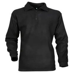 Chemise F1 Polaire Noir 220g/m² Col Zippé Polyester