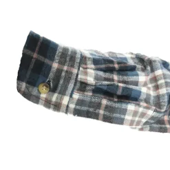 Chemise longue à carreaux bleu Chevron taille L à 2XL