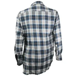 Chemise longue à carreaux bleu Chevron taille L à 2XL