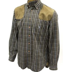 Chemise Percussion Sologne 100% coton marron taille S à 3XL