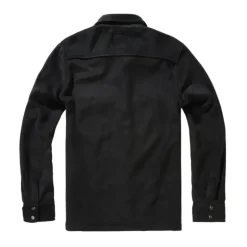 Chemise polaire homme Jeff Brandit® noire - Manches longues