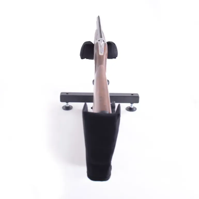 Chevalet de tir anti dérapant réglage nettoyage métal noir 60x30cm
