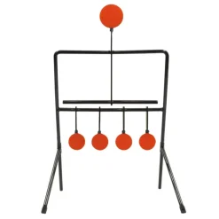 Cible de tir basculante, 5 cibles orange Ø3,8cm et 5cm 25x40cm