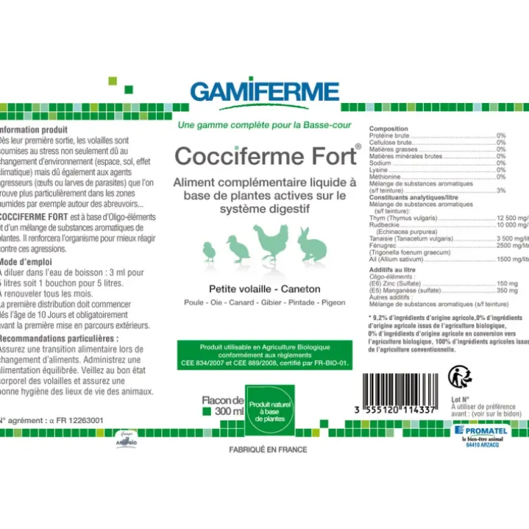 Cocciferme fort complément alimentaire volaille 300ml GAMIFERME