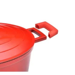 Cocotte en fonte aluminium ovale rouge 5,3 L