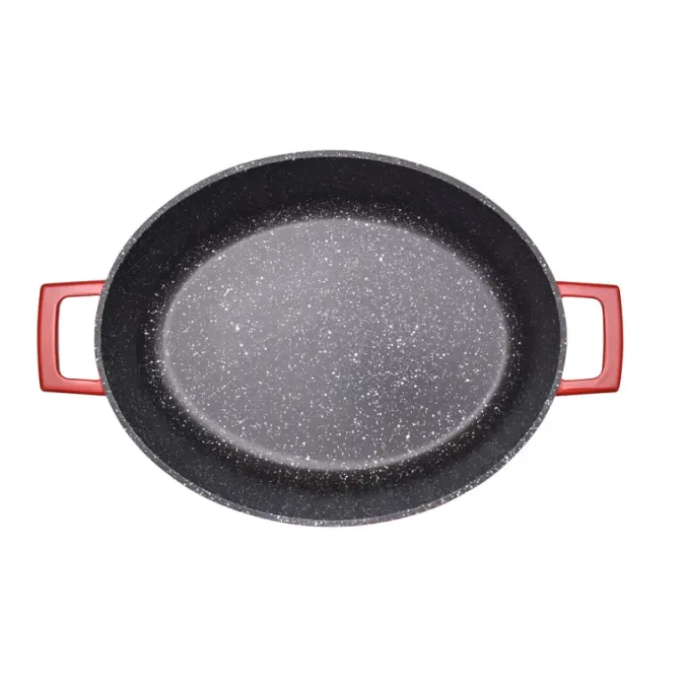 Cocotte en fonte aluminium ovale rouge 5,3 L