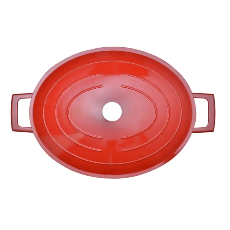 Cocotte en fonte aluminium ovale rouge 5,3 L