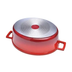 Cocotte en fonte aluminium ovale rouge 5,3 L