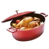 Cocotte en fonte aluminium ovale rouge 4 L