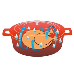 Cocotte en fonte aluminium ovale rouge 4 L