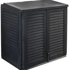 Coffre de jardin avec 2 portes verrouillable 117 x 74 x 110 cm