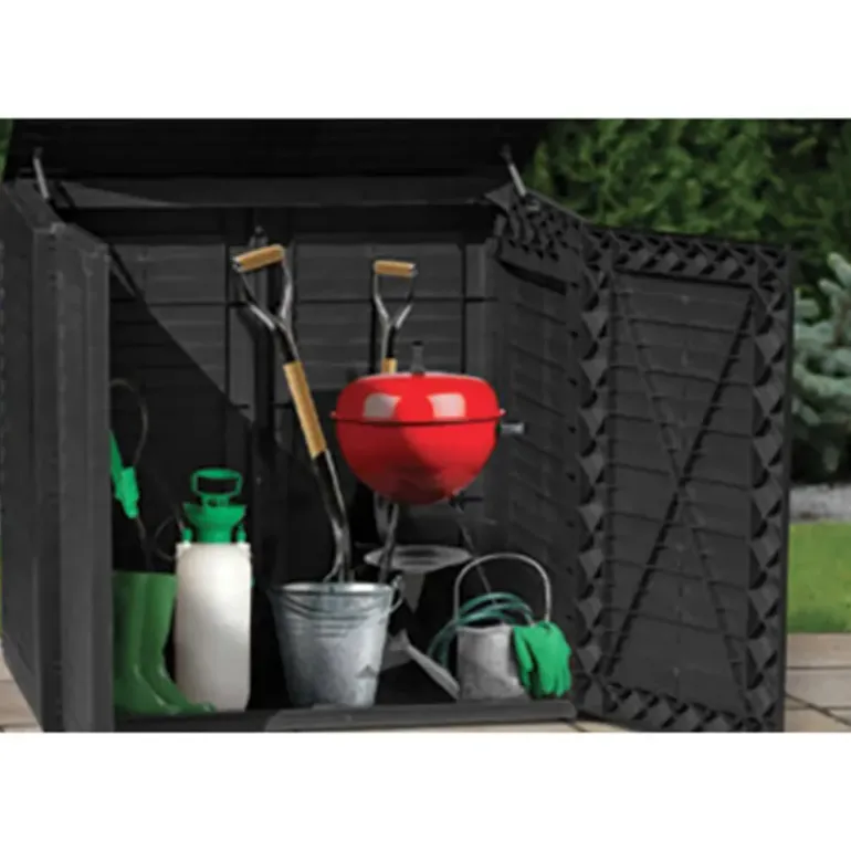 Coffre de jardin avec 2 portes verrouillable 117 x 74 x 110 cm