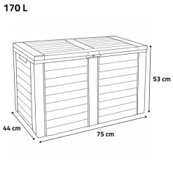 Coffre de rangement jardin capacité 170 L