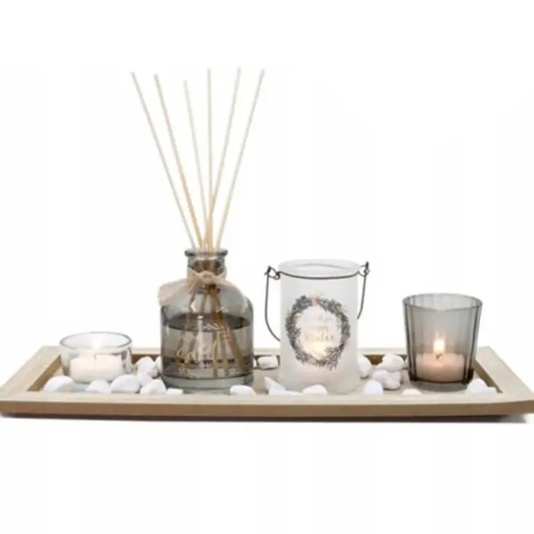 Coffret diffuseur parfum et bougies – Ambiance naturelle et déco