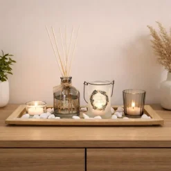 Coffret diffuseur parfum et bougies – Ambiance naturelle et déco