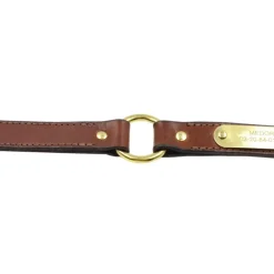 Collier à graver sur plaque laiton cuir noisette 4 tailles