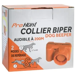 Collier de dressage Prohunt Beeper orange – 2 modes