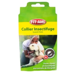 Collier insectifuge ajustable 50-75cm anti-parasites chien chat