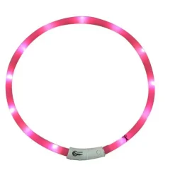 Collier Lumineux Rose Réglable 20-70 cm - Visibilité 500m