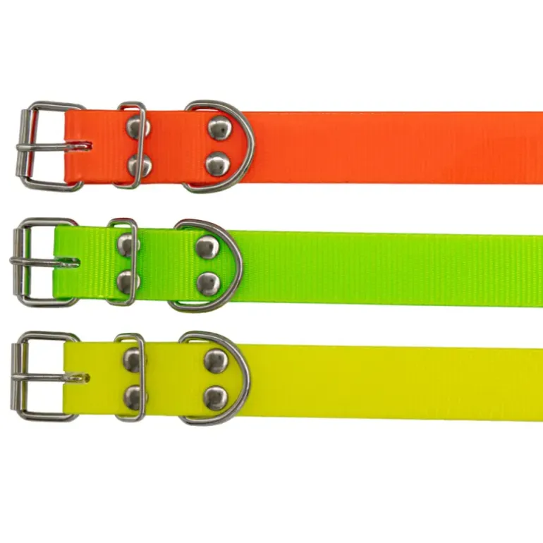 Collier PVC longueur 60 cm largeur 2,5cm 3 couleurs fluo Ajustable