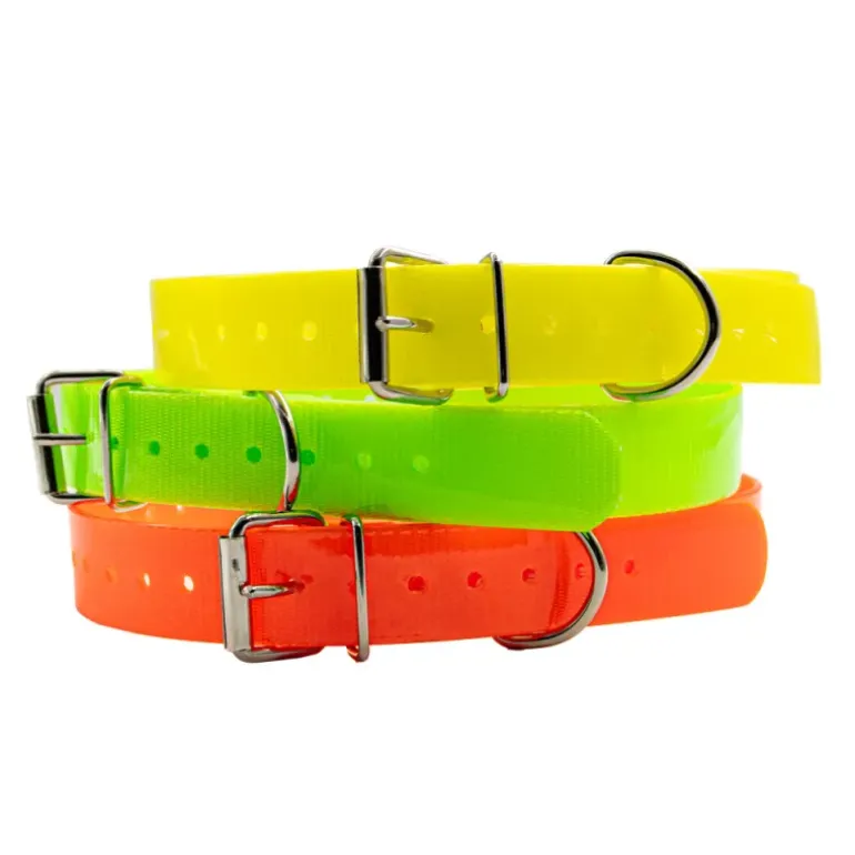 Collier PVC longueur 60 cm largeur 2,5cm 3 couleurs fluo Ajustable