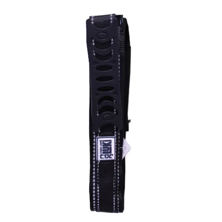 Collier réfléchissant en nylon avec poignée - Noir - 34 cm