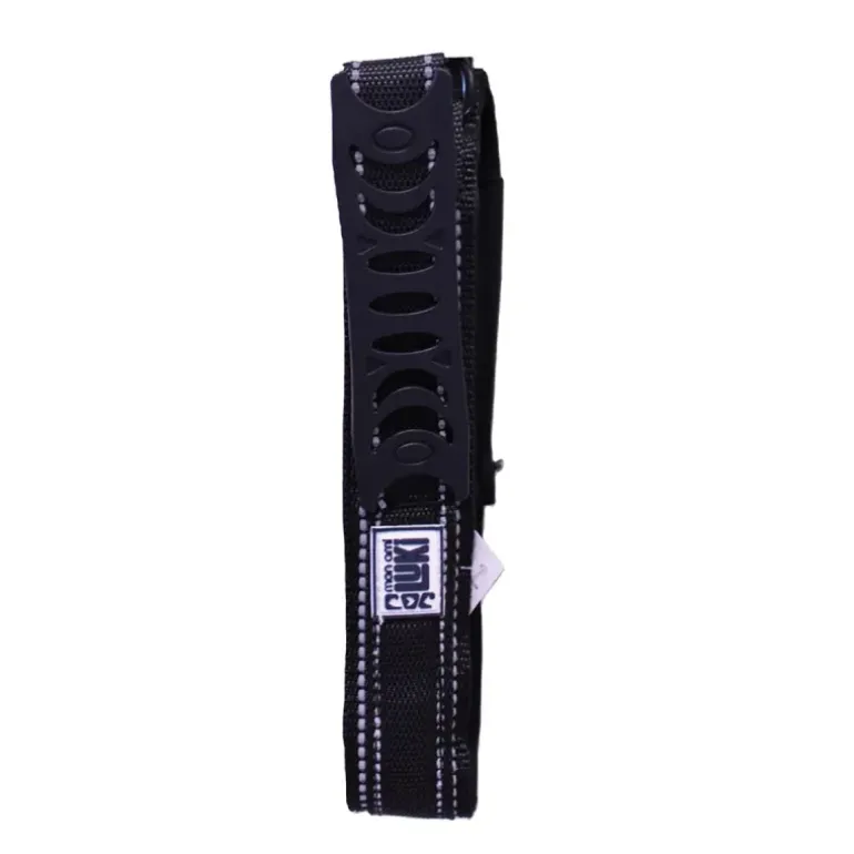 Collier réfléchissant en nylon avec poignée - Noir - 34 cm