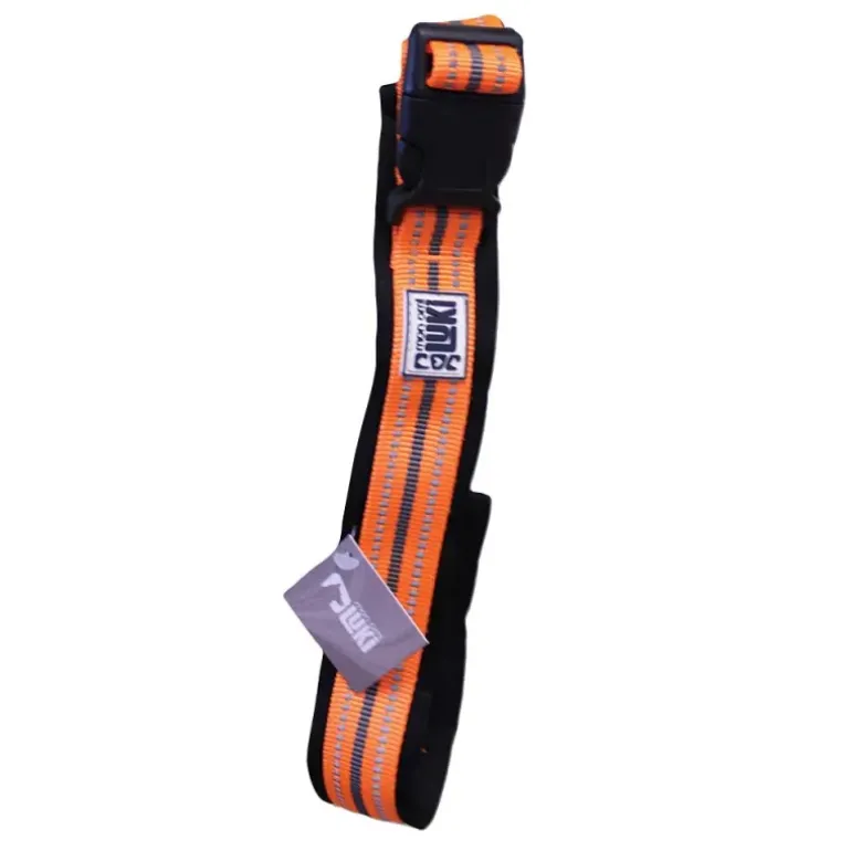 Collier réfléchissant orange néoprène nylon pour chien 50/75 cm