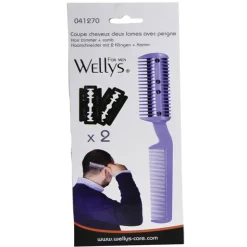 Coupe-cheveux peigne 2 lames rasoir coiffure homme femme