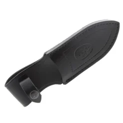 Couteau à dépecer Bisonte manche gomme noir lame acier inox 11cm