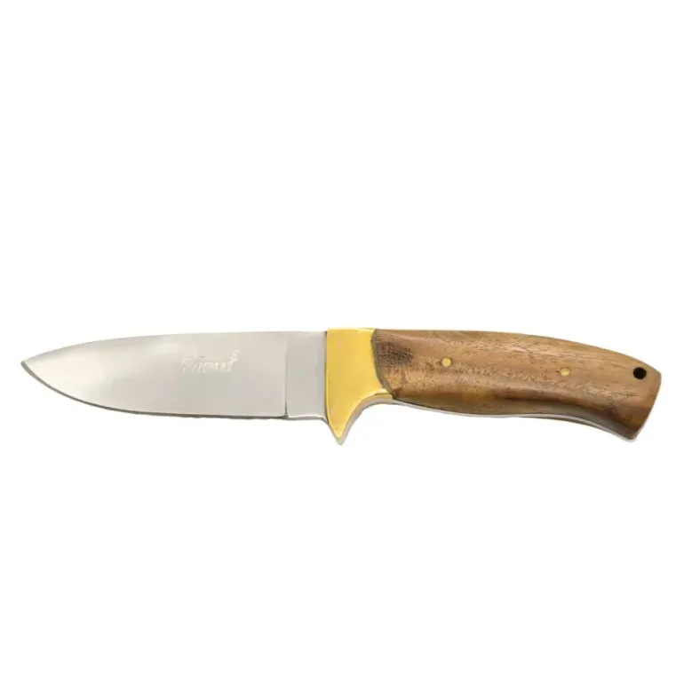 Couteau Aventurier 24 cm inox avec étui cuir – manche bois