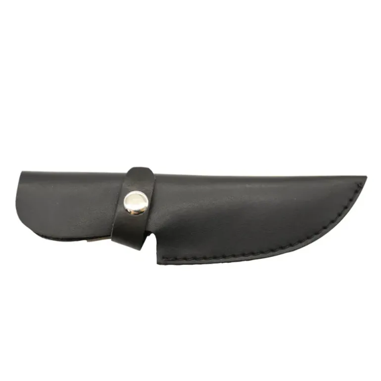 Couteau Aventurier à dépecer 24 cm avec étui cuir – teck