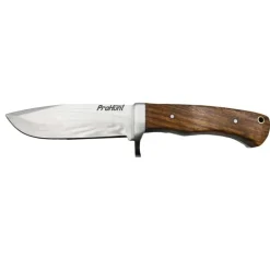 Couteau de chasse à lame fixe acier 420 12cm manche en bois