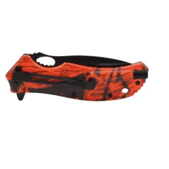 Couteau de chasse pliant lame acier inox 9cm Kamo blaze orange
