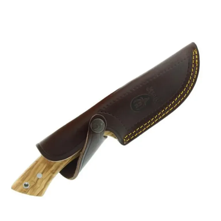 Couteau de chasse Rhino lame acier inox 10cm manche olivier