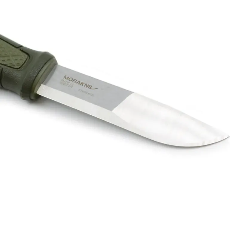Couteau Kansbol lame acier Sandvik 10,9cm manche caoutchouc vert