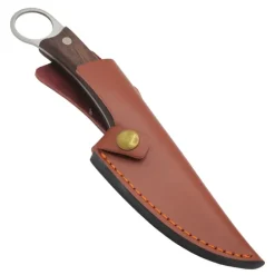 Couteau Nordique lame acier inox 10cm manche acacia avec étui