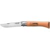 Couteau Opinel carbone N°10 lame acier carbone 10cm manche en hêtre