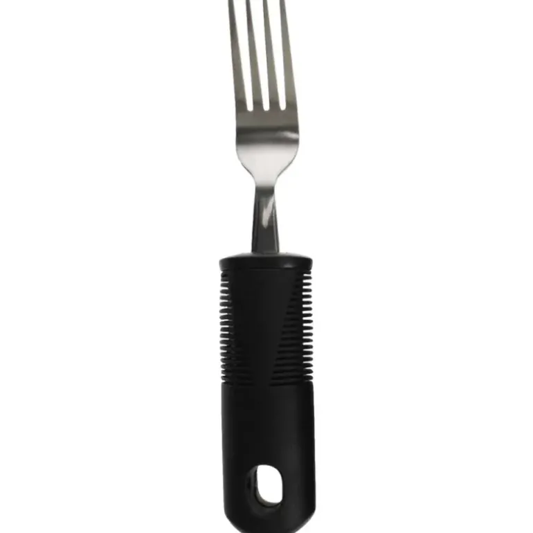 Couverts ergonomiques senior manche épais plastique - Set 4 pièces