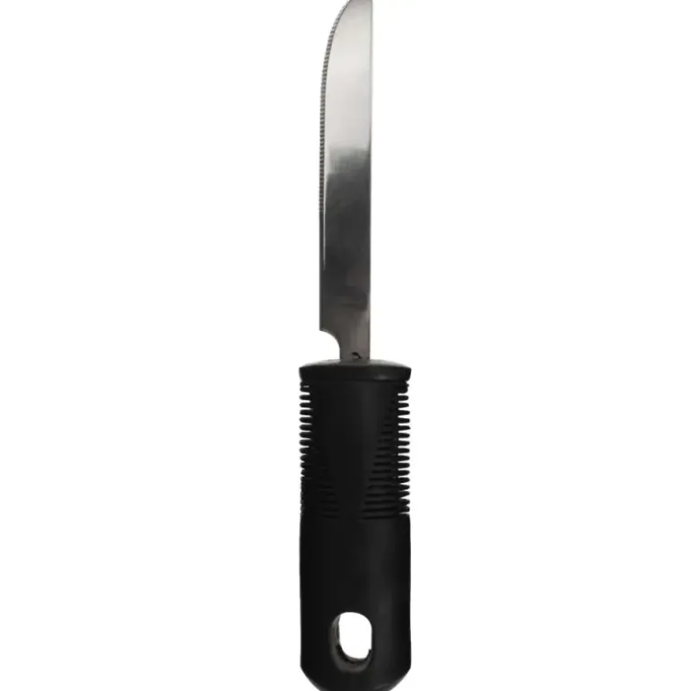 Couverts ergonomiques senior manche épais plastique - Set 4 pièces