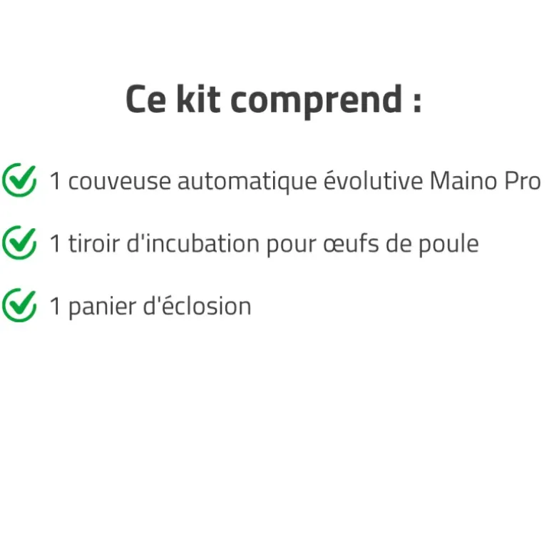 Couveuse + 1 Tiroir de caille à poule + 1 Panier d'éclosion