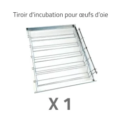 Couveuse + 1 Tiroir de caille à poule + 1 Tiroir oeufs oie - paon -dinde + 1 Panier d'éclosion