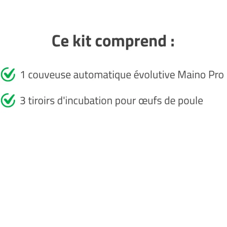 Couveuse + 3 Tiroirs de caille à poule
