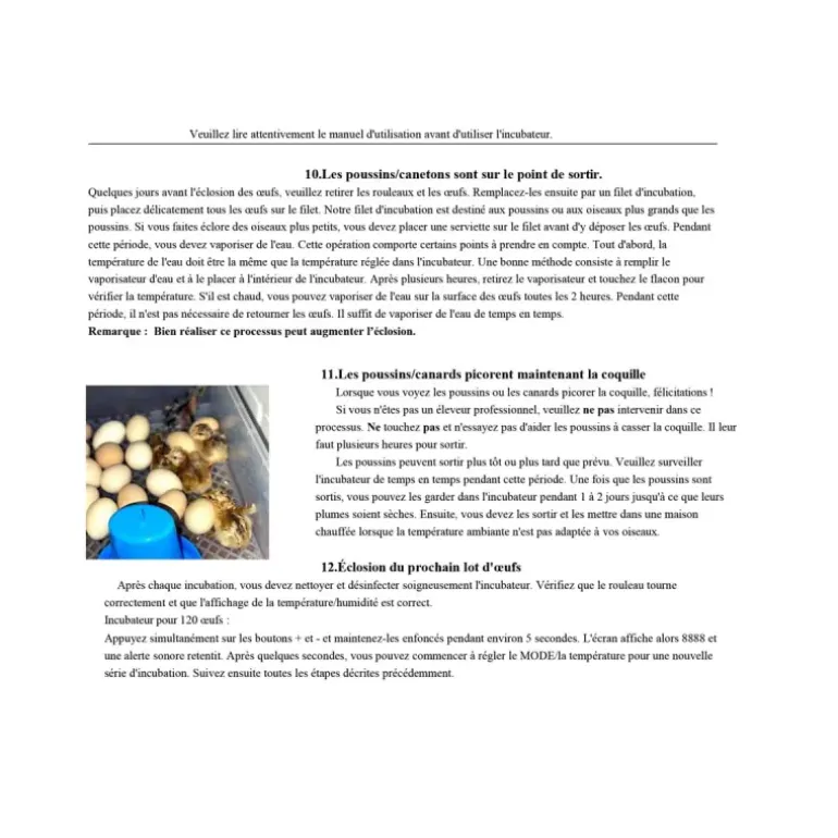 Couveuse automatique SP Couvitech® 120 œufs - Incubation professionnelle