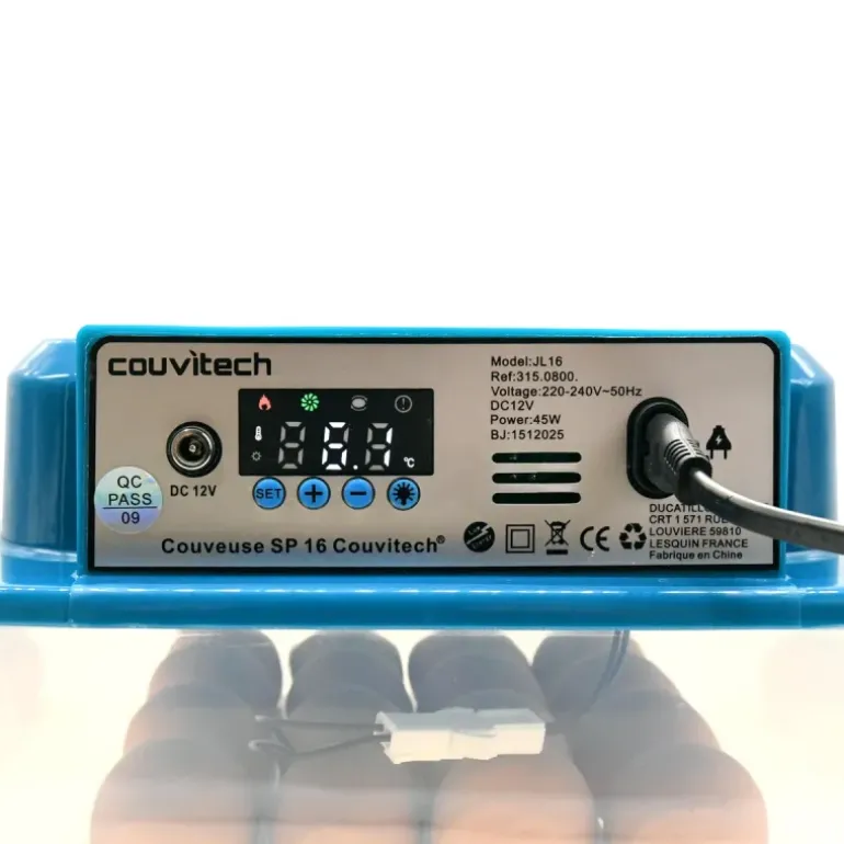 Couveuse Automatique SP Couvitech® 16 Œufs - Incubation Homogène et Stable