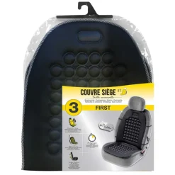 Couvre siège universel relaxant noir - Soulage tensions musculaires
